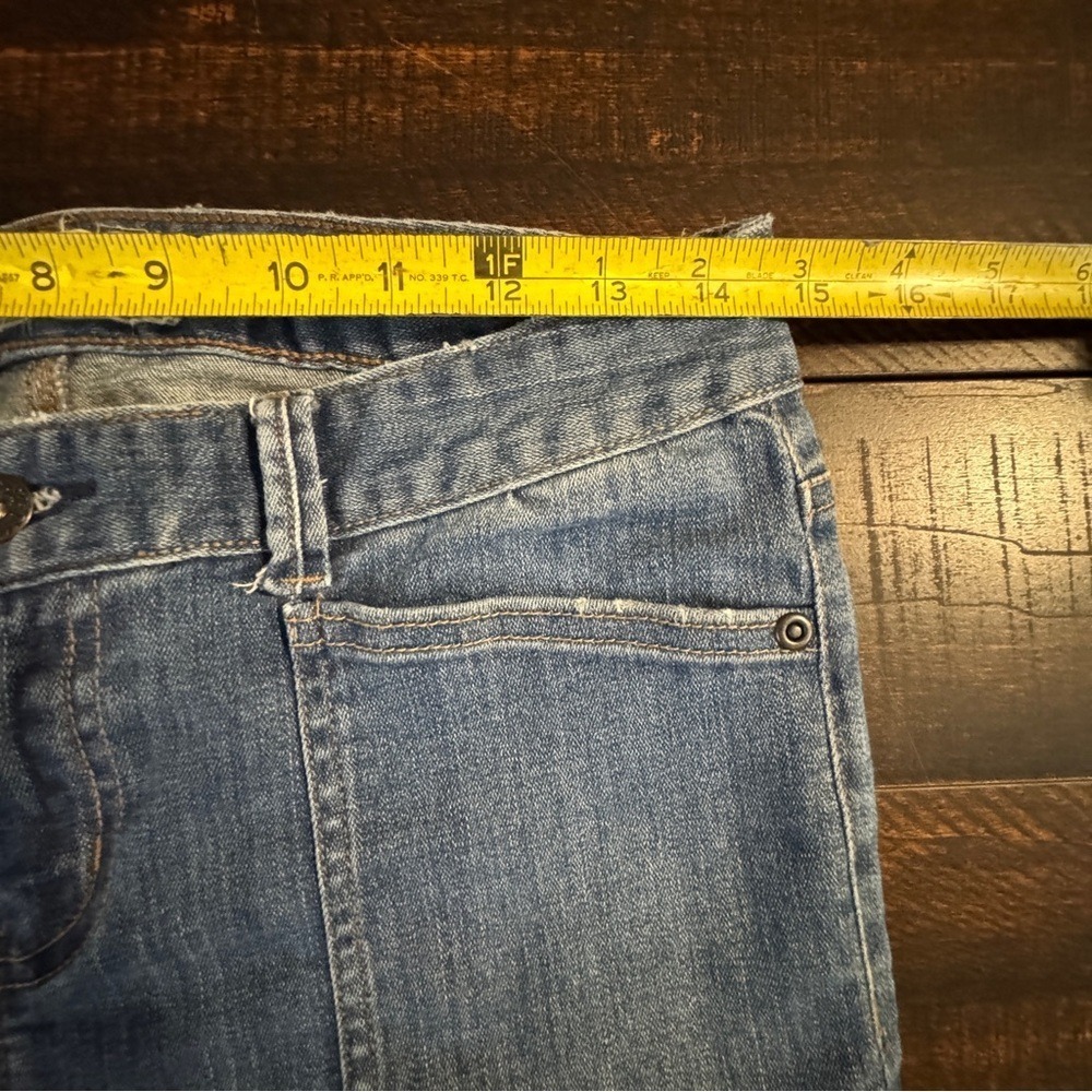 Free People Moto Skinny Distressed Jeans Blue 28 Edgy Biker Utility Denim - Picture 14 of 17
